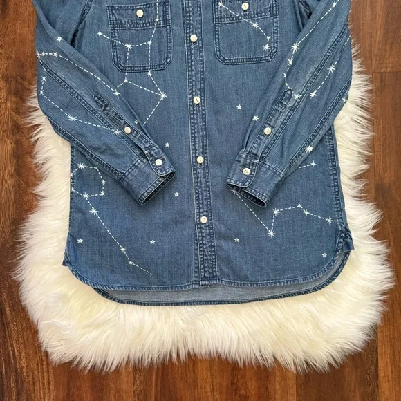 Madewell Denim Classic Ex-Boyfriend Shirt: Comet Edition XXS - Picture 7 of 8